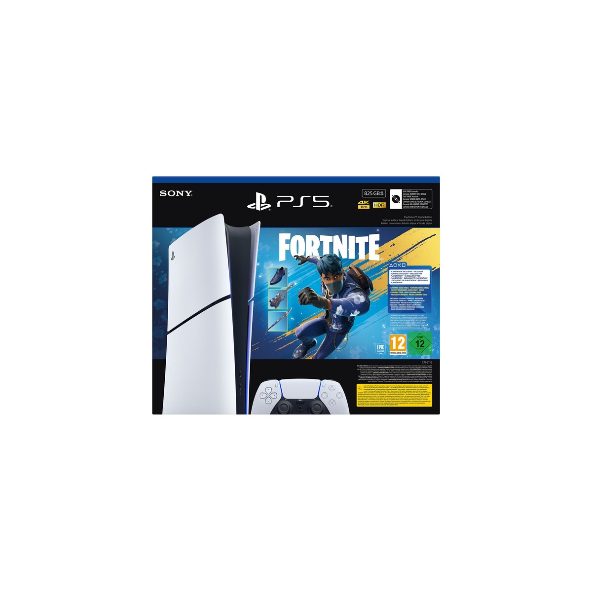 Console PlayStation 5 Sony Pack Slim Edition Digital Fortnite Flowering Chaos - Edition limitée