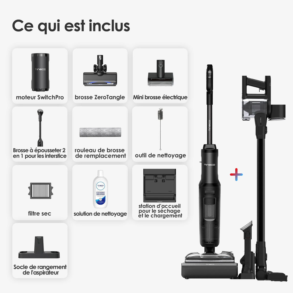Tineco FLOOR ONE SWITCH S7 Stretch Nettoyeur multifonction 5-en-1