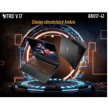PC portable Acer gaming Nitro V 17 AI ANV17-41-R76N 17,3" LCD 144 Hz AMD Ryzen™ 7 16 Go RAM 1 To SSD Nvidia GeForce RTX 5070 Noir