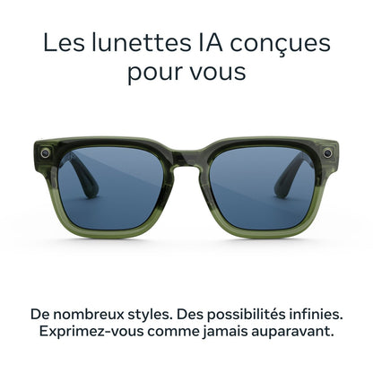 Lunettes connectées IA Meta Fury Racing Vert