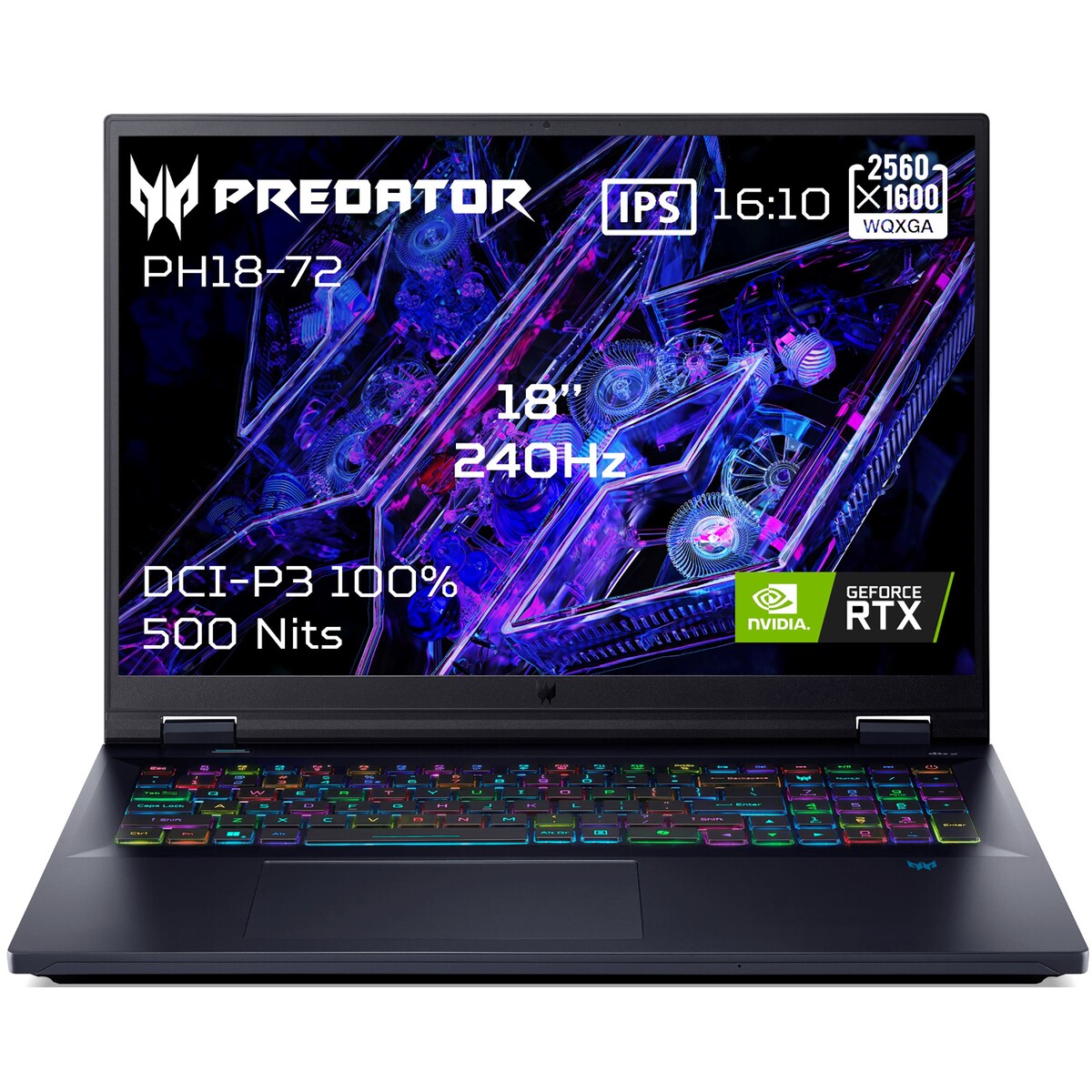 PC portable Acer gaming Predator Helios Neo 18 AI PHN18-72-99MT 18" LCD 240 Hz Intel® Core™ Ultra 9 32 Go RAM 1 To SSD Nvidia GeForce RTX 5070 Noir