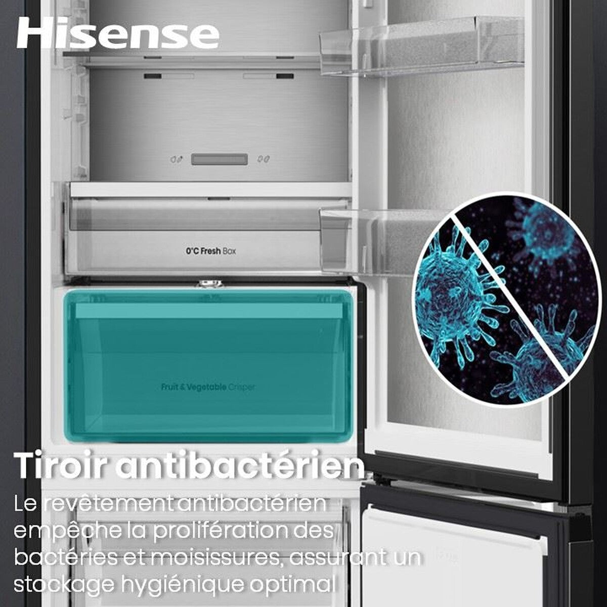 Réfrigérateur congélateur en bas Hisense RB5P410SACC
