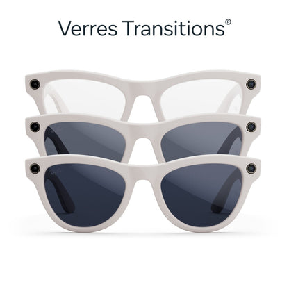 Lunettes connectées IA Meta Ray-Ban Skyler (Gen 1) Monture Gris poudré brillant taille standard