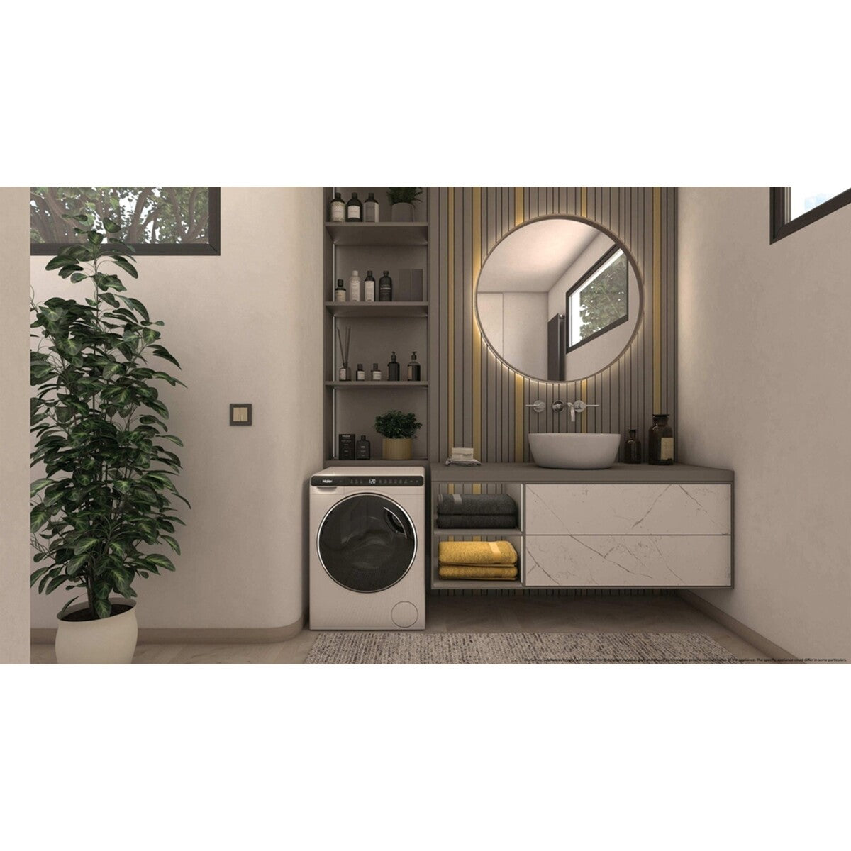 Lave-linge hublot Haier HW50-BP12307U1-S