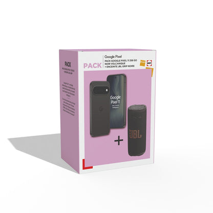 Smartphone Google Pack Pixel 11 256 Go Noir Volcanique + Enceinte JBL Grip Noir