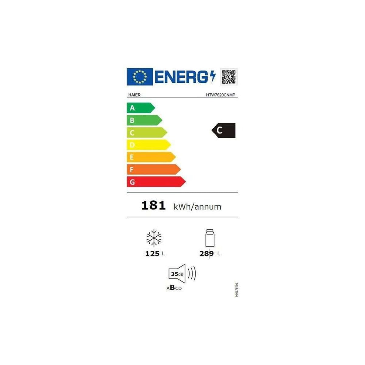 Réfrigérateur congélateur en bas Haier HTW7620CNMP
