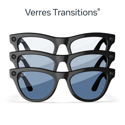 Lunettes connectées IA Meta Ray-Ban Skyler (Gen 1) Monture Noir brillant taille standard