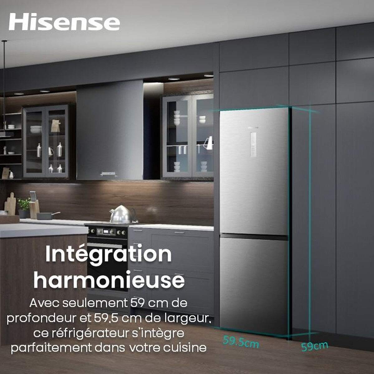Réfrigérateur congélateur en bas Hisense RB3N300NECA