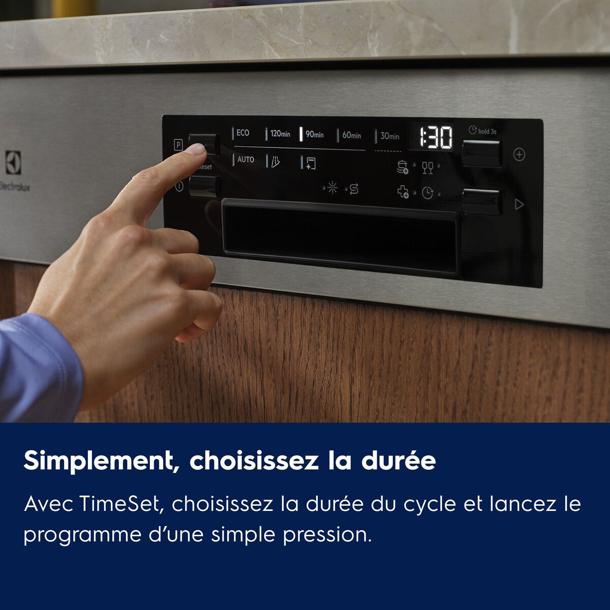 Lave-vaisselle encastrable Electrolux E62IB201SX Semi-integrable 60 cm