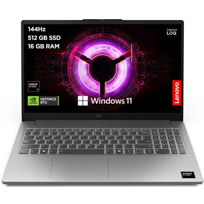 PC portable Lenovo Gaming LOQ 15ARP10E 15,6” FHD 144 Hz AMD Ryzen™ 7 16 Go RAM 512 Go SSD Nvidia® GeForce RTX™ 4050 Gris