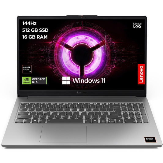 PC portable Lenovo Gaming LOQ 15ARP10E 15,6” FHD 144 Hz AMD Ryzen™ 7 16 Go RAM 512 Go SSD Nvidia® GeForce RTX™ 4050 Gris