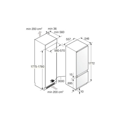 Réfrigérateur congélateur en bas Asko RBC276DNC1 178 cm