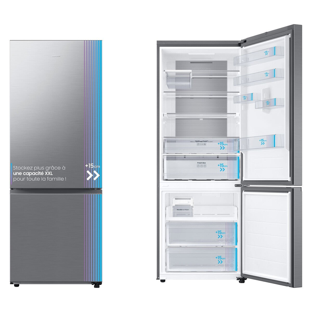 Réfrigérateur congélateur en bas Samsung RB53DG706AS9