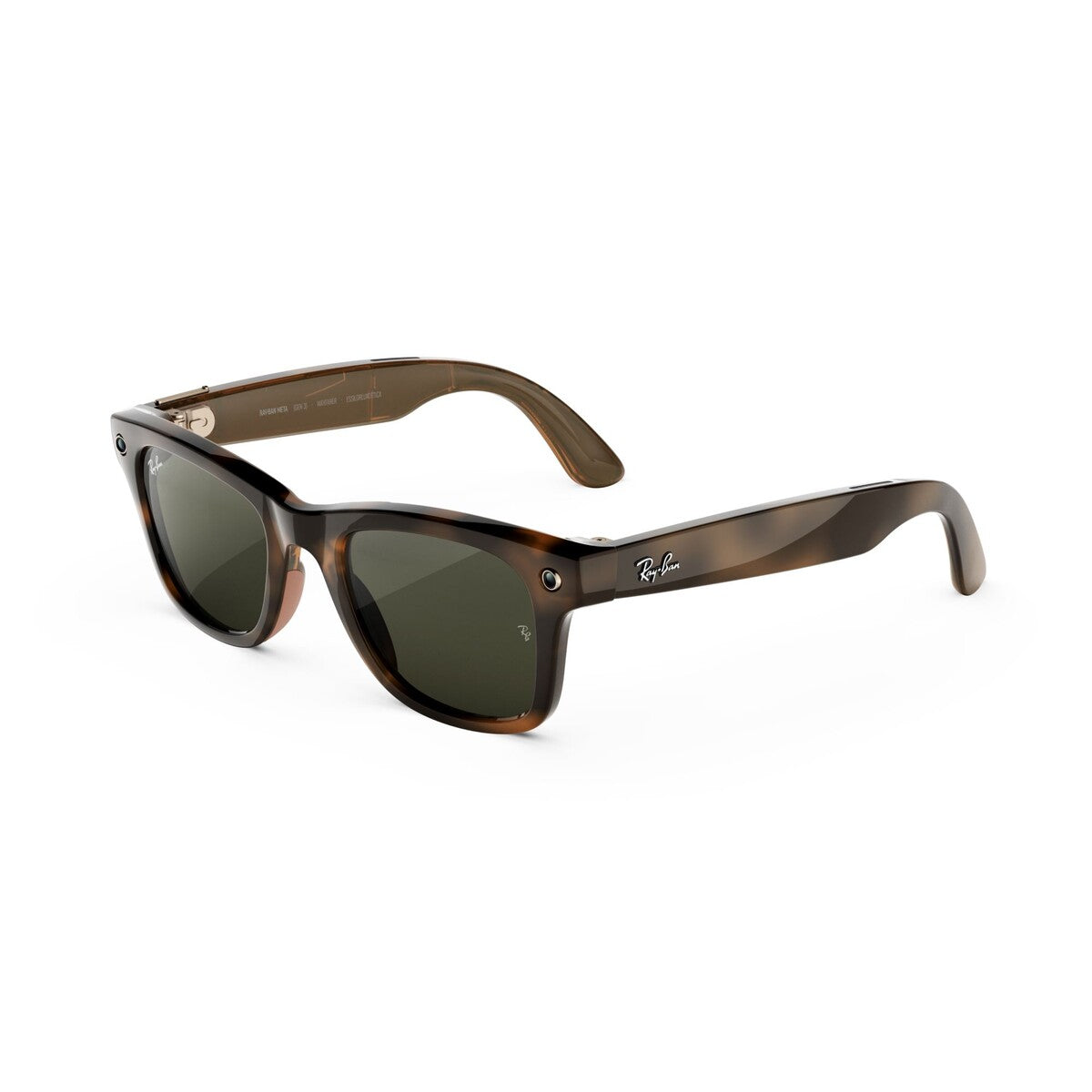 Lunettes connectées IA Meta Ray-Ban (Gen 3) Wayfarer Havana Verres verts