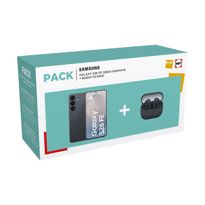 Smartphone Samsung Galaxy S26 FE 6,7" 5G Double Nano SIM 128 Go Graphite + Ecouteurs Buds3 FE Noir