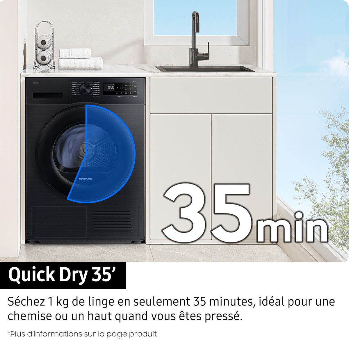 Sèche-linge pompe à chaleur Samsung DV90DG52A0AE