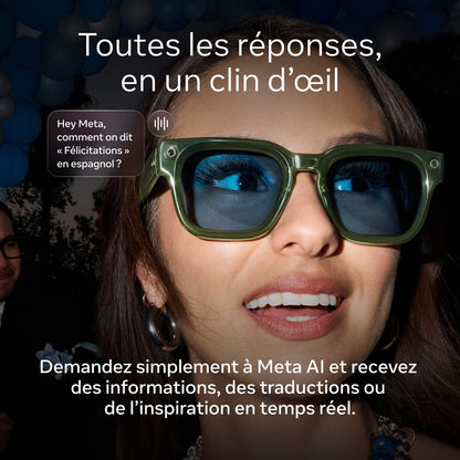 Lunettes connectées IA Meta Fury Racing Vert