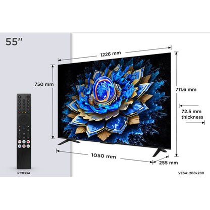 TV LED Tcl 4K QLED 55T69C 140 cm 2025