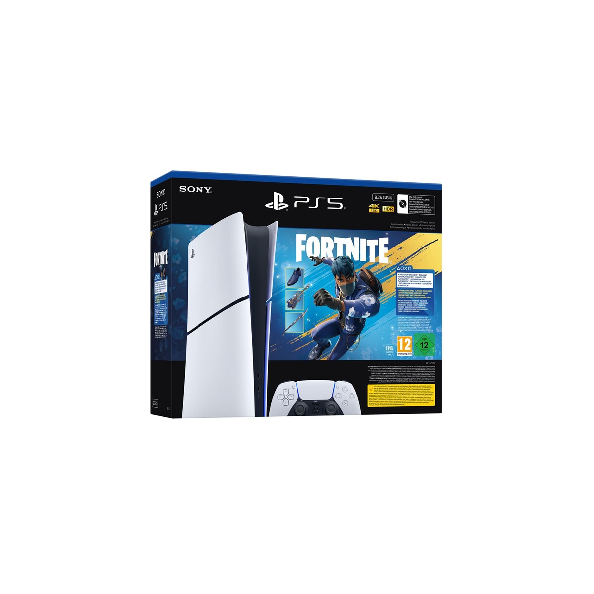 Console PlayStation 5 Sony Pack Slim Edition Digital Fortnite Flowering Chaos - Edition limitée