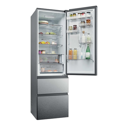 Réfrigérateur congélateur en bas Haier HTR3620CNMG Inox