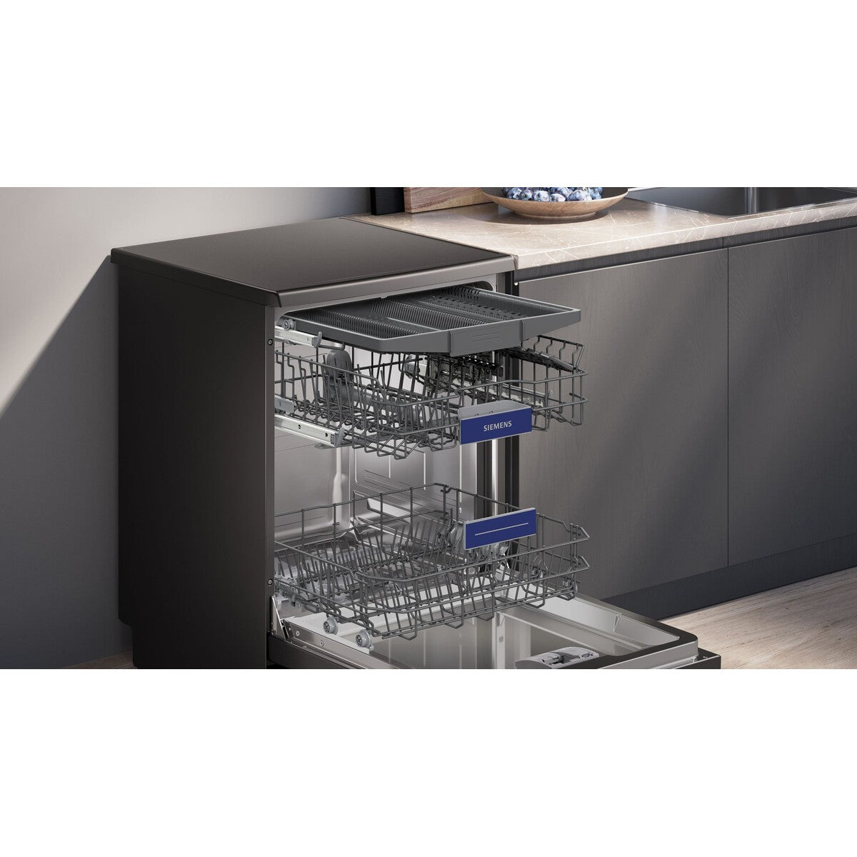 Lave-vaisselle pose libre Siemens SN23EC03ME, iQ300 Noir