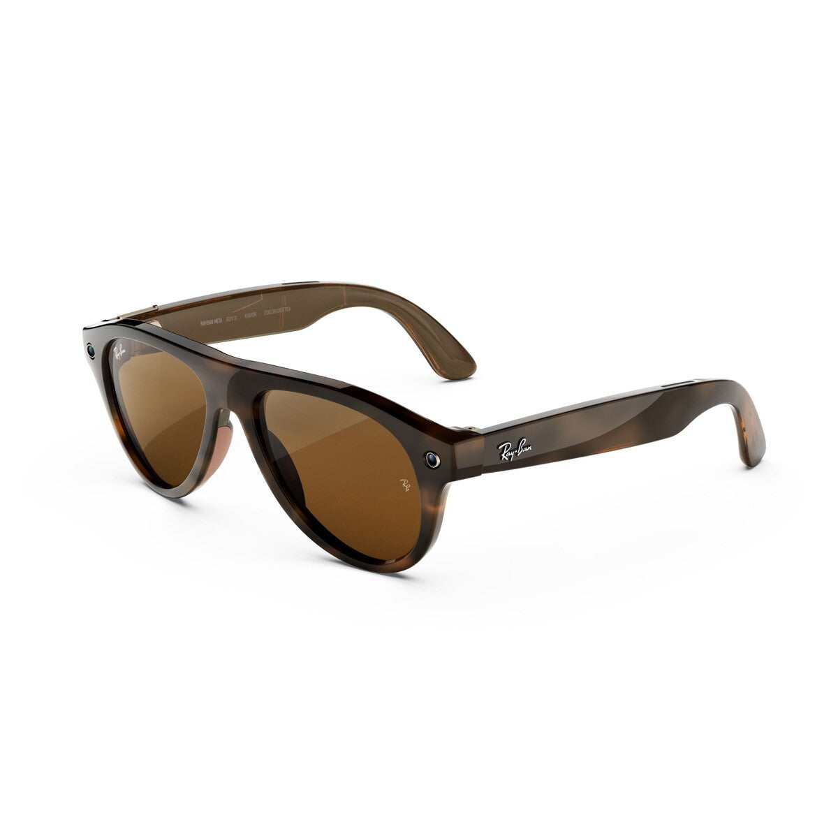 Lunettes connectées IA Meta Ray-Ban (Gen 3) Aviator Havana Verres marron