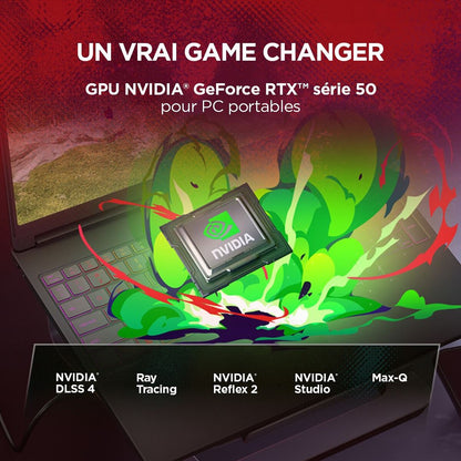 PC portable Lenovo Gaming Legion 5 15AHP11 15,3" OLED WQXGA 165 Hz AMD Ryzen™ AI 7 32 Go RAM 1 To SSD Nvidia GeForce RTX 5060 Noir éclipse