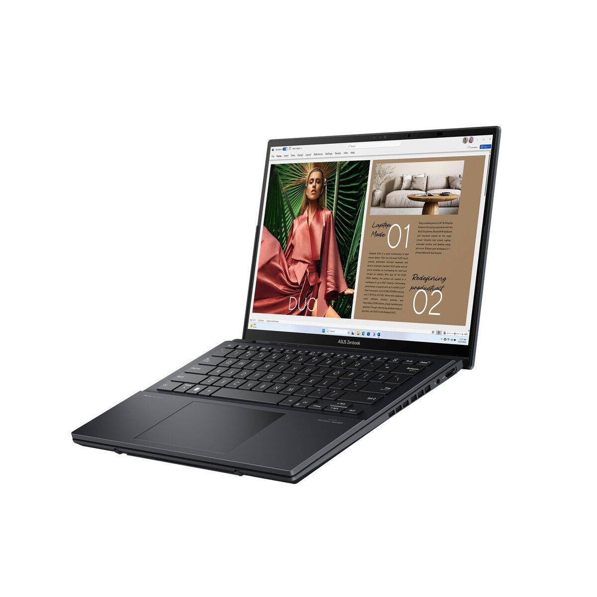 PC portable Asus Zenbook Duo UX8407AA-DRFSN080W 14" Ecran tactile OLED 144 Hz Intel® Panther Lake U9 32 Go RAM 1 To SSD Gris