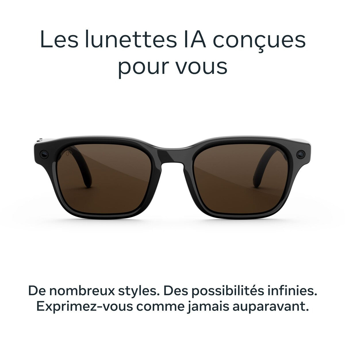Lunettes connectées IA Meta Adventurer Standard Classique Noir