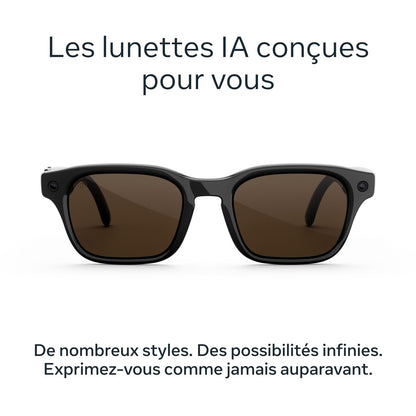 Lunettes connectées IA Meta Adventurer Standard Classique Noir