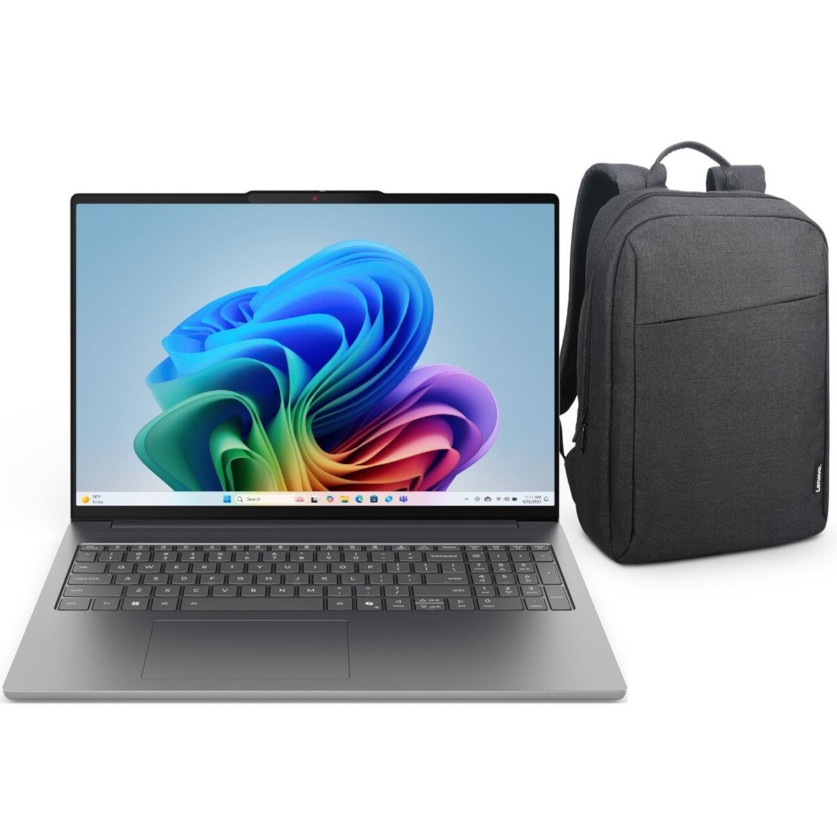PC portable Lenovo Pack IdeaPad Slim 5 16IPH11 16” OLED 60 Hz Intel® Core™ Ultra 5 16 Go RAM 512 Go SSD Gris + Sac à dos