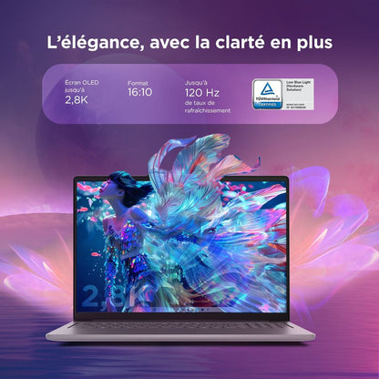 PC portable Lenovo Pack IdeaPad Slim 5 16IPH11 16” OLED 60 Hz Intel® Core™ Ultra 5 16 Go RAM 512 Go SSD Gris + Sac à dos