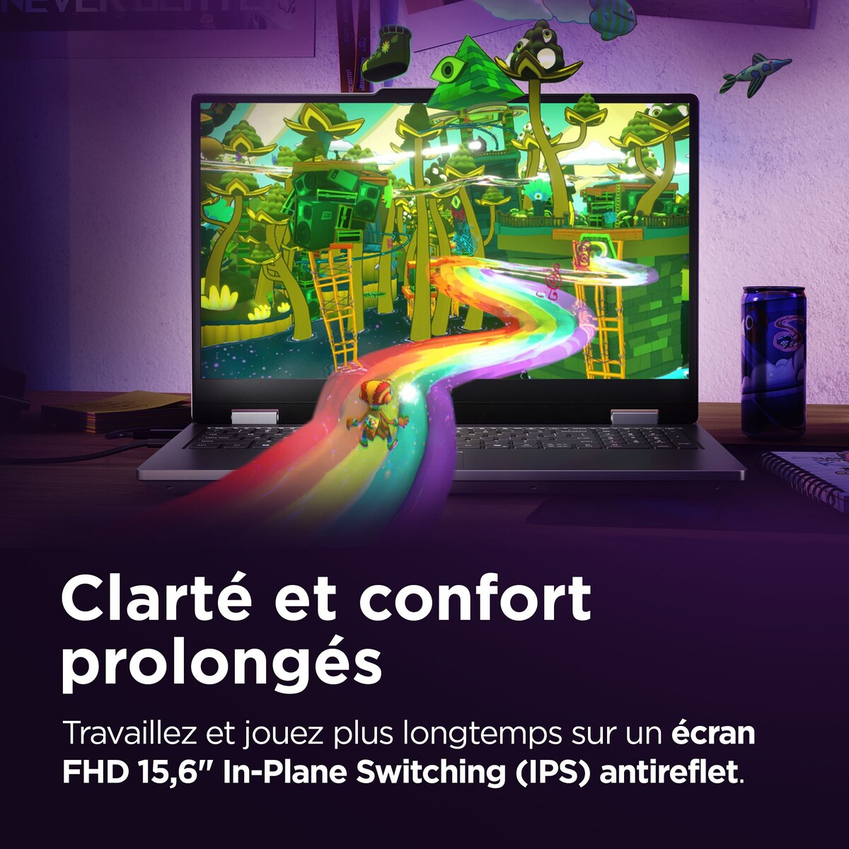 PC portable Lenovo gaming LOQ Essential 15IRX11 15,6" Full HD 144 Hz Intel® Core™ i5 16 Go RAM 512 Go SSD Nvidia GeForce RTX 5050 Gris