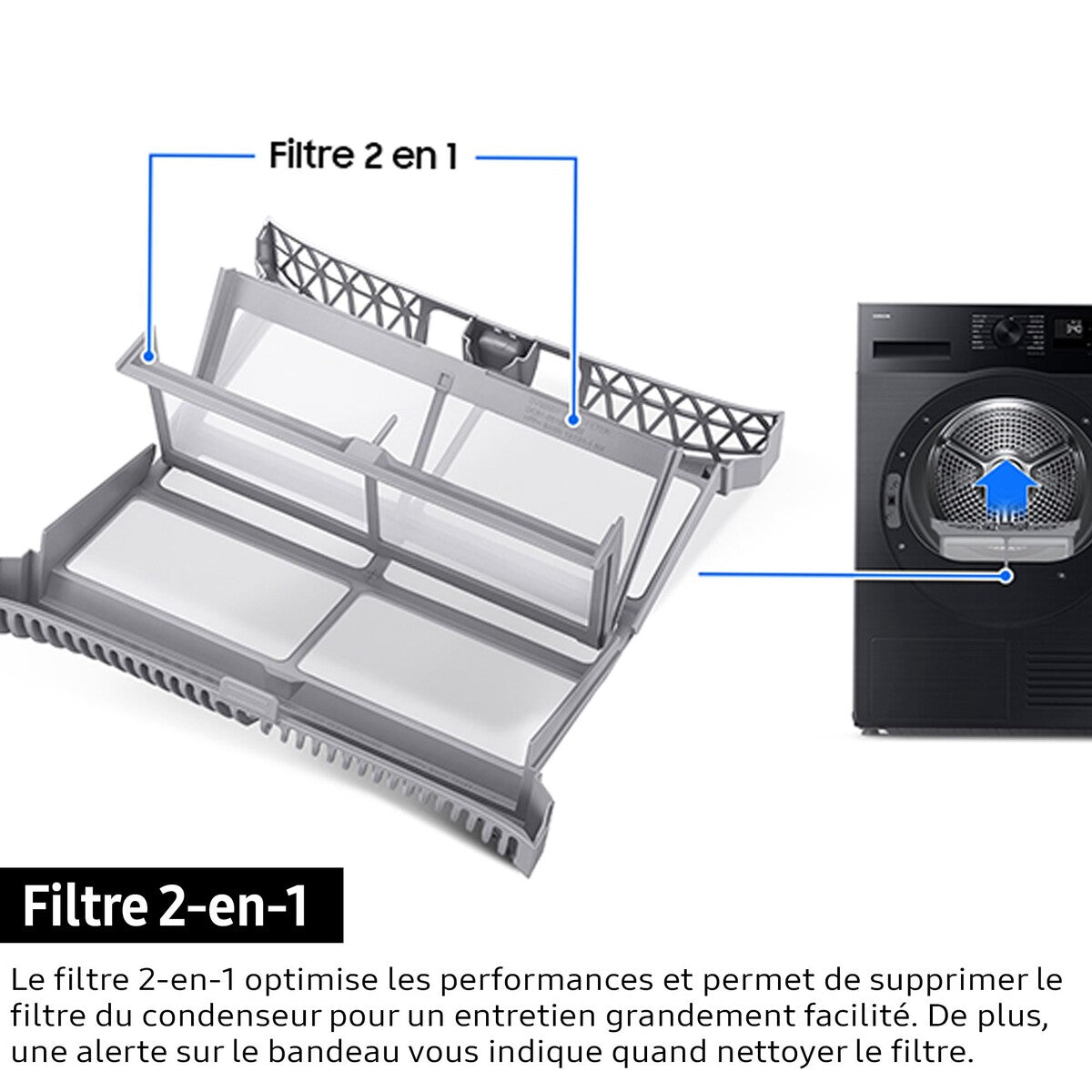 Sèche-linge pompe à chaleur Samsung DV90DG52A0AE