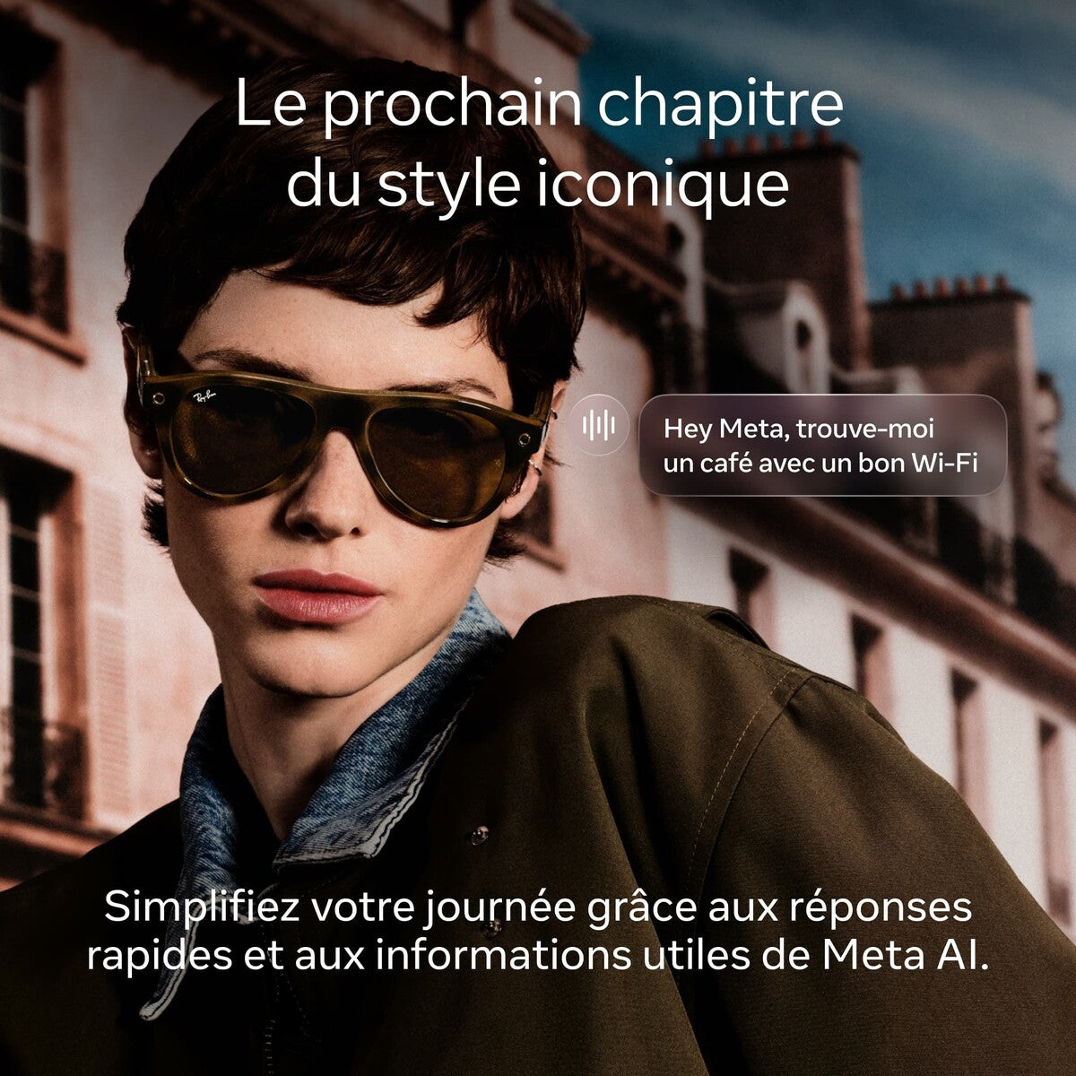 Lunettes connectées IA Meta Ray-Ban (Gen 3) Aviator Havana Verres marron