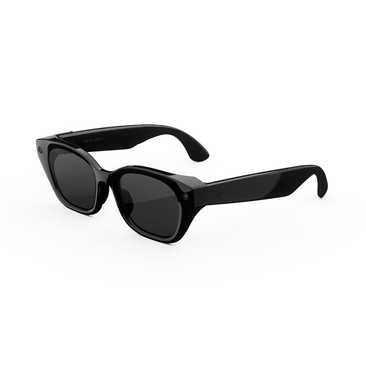 Lunettes connectées IA Meta Capri Noir classique Verres Transitions® gris