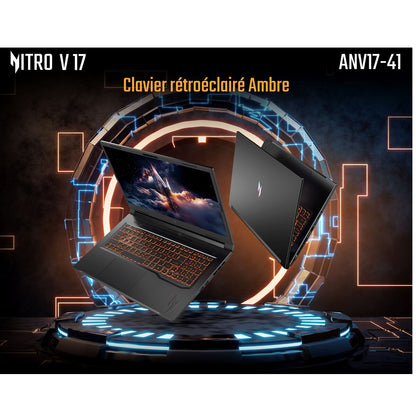 PC portable Acer Gaming Nitro ANV17-41-R591 17,3'' Full HD 144 Hz AMD Ryzen™ 5 16 Go RAM 512 Go SSD Nvidia® GeForce RTX™ 5050 Noir