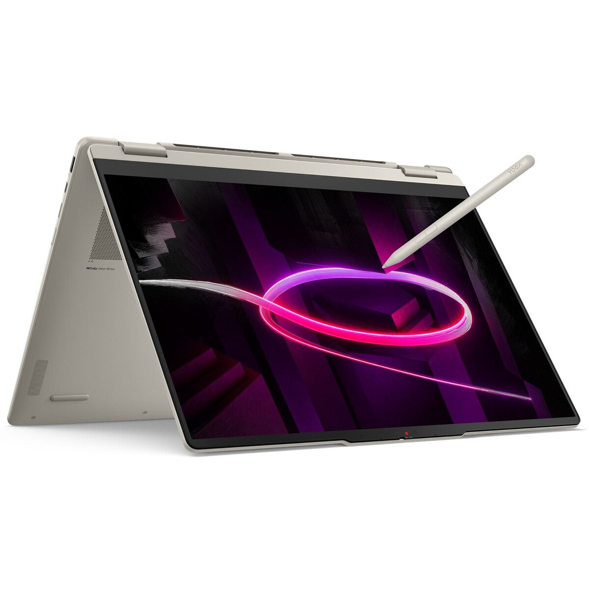 PC portable Lenovo 2-en-1 Yoga 7 16AGP11 16” OLED 60 Hz Ecran tactile AMD Ryzen™ AI 7 24 Go RAM 512 Go SSD Beige
