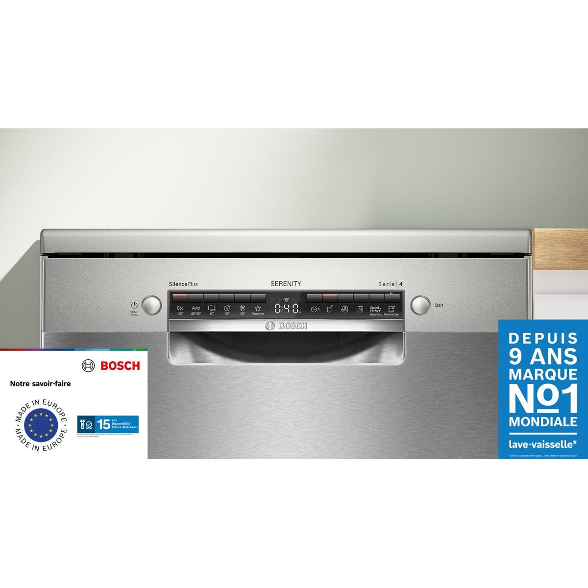 Lave-vaisselle pose libre Bosch SMS4ETI16E Argent