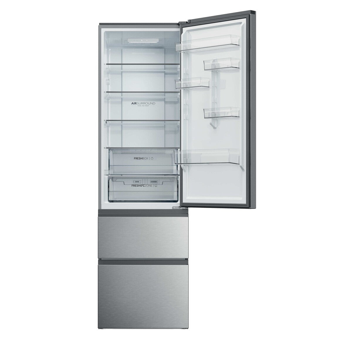 Réfrigérateur congélateur en bas Haier HTR3620CNMG Inox