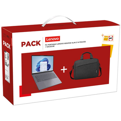 PC portable Lenovo Pack IdeaPad Slim 3 14IRH10 14" WUXGA Intel® Core™ i5 16 Go RAM 512 Go SSD Gris anthracite + Sacoche