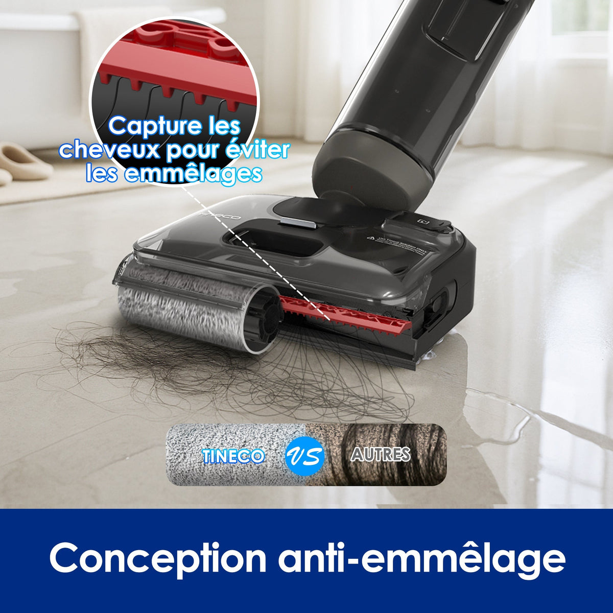 Tineco FLOOR ONE i6 Stretch Aspirateur Sec et Humide